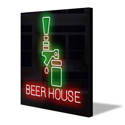Neon Sign BEER HOUSE with remote control