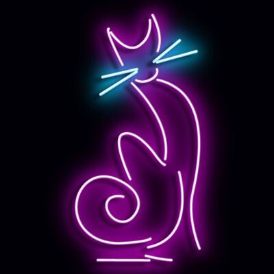 Neon Sign CAT with remote control