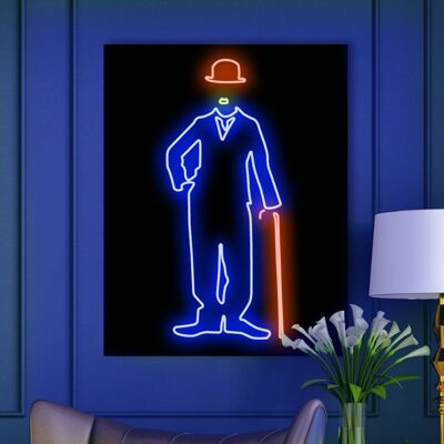 Neon Sign CHARLIE CHAPLIN with remote control