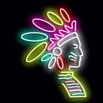Neon Sign CHEROKEE with remote control