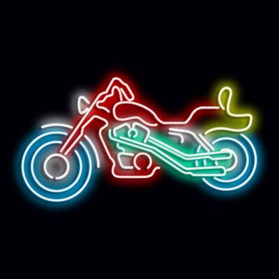 Neon Sign CHOPPER with remote control