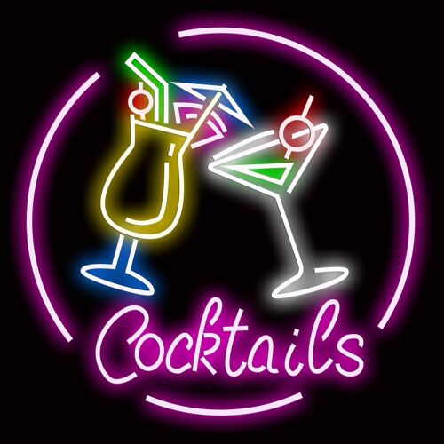 Neon Sign COCKTAILS 3 with remote control
