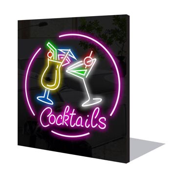 Enseigne Néon COCKTAILS 3 avec télécommande 2