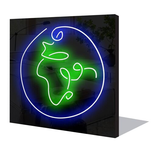 Neon Sign EARTH with remote control