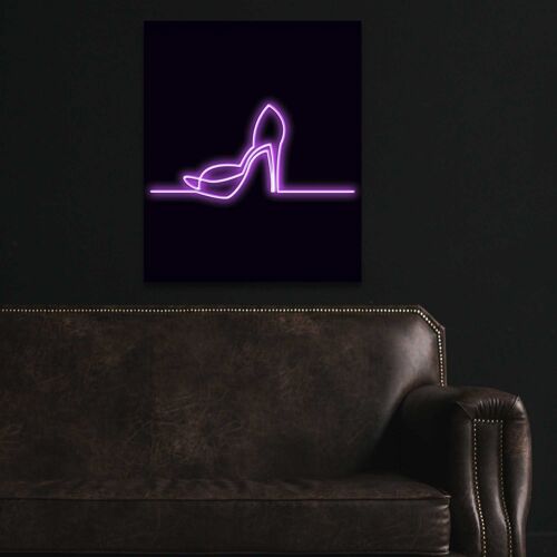 Neon Sign ELEGANT SHOE with remote control