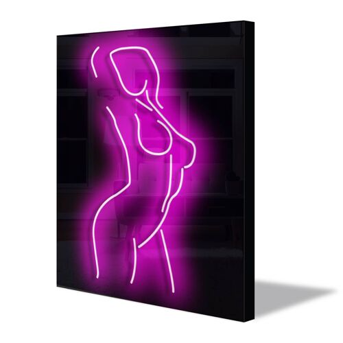 Neon Sign FEMININE SILHOUETTE with remote control