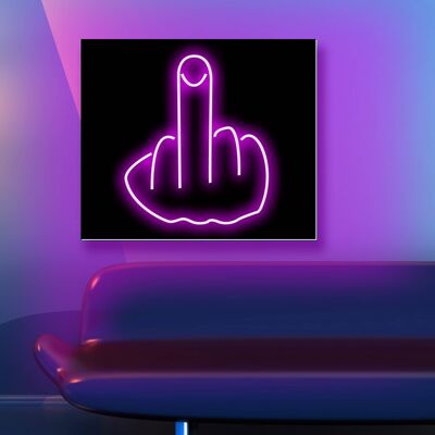 Neon Sign FINGER with remote control