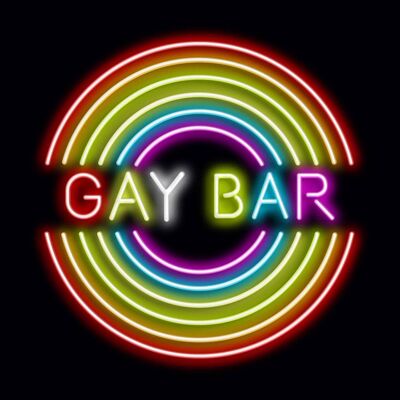 Neon Sign GAY BAR with remote control