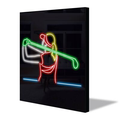 Neon Sign GOLFER with remote control