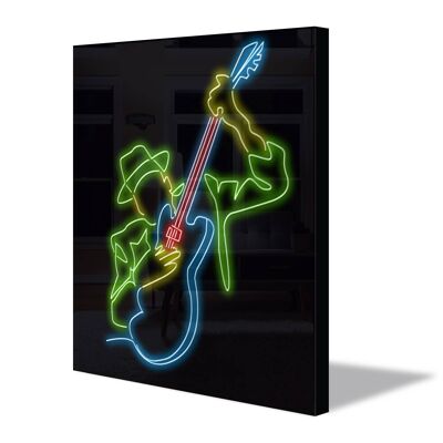 Neon Sign GUITARIST with remote control
