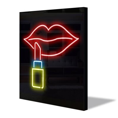 Neon Sign LIPS AND LIPSTICK with remote control