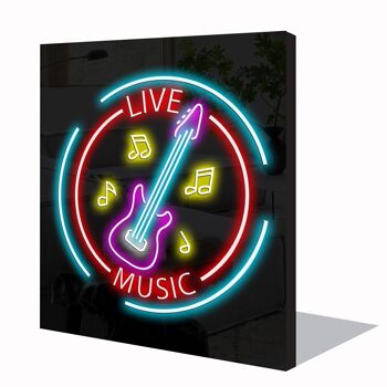 Neon Sign LIVE MUSIC avec télécommande 1