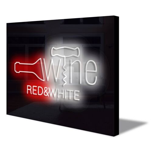 Neon Sign RED & WHITE with remote control