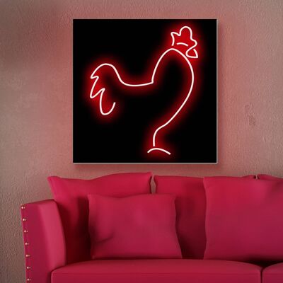Neon Sign ROOSTER with remote control