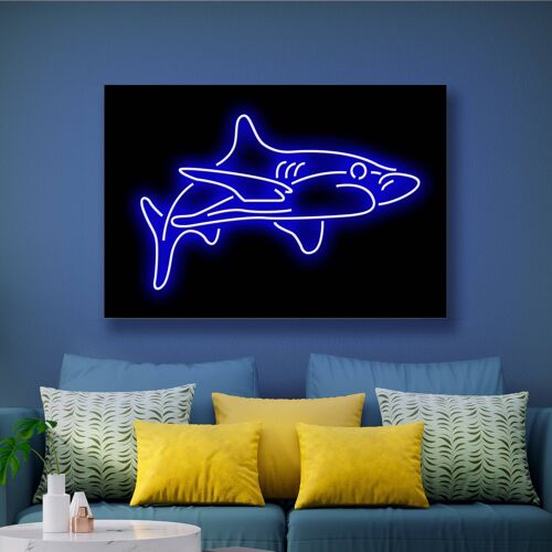 Neon Sign SHARK with remote control
