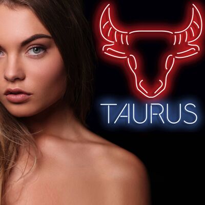 Neon Sign TAURUS with remote control