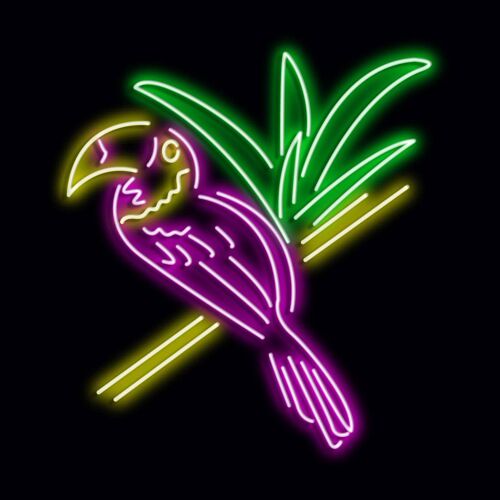 Neon Sign TOUCAN with remote control