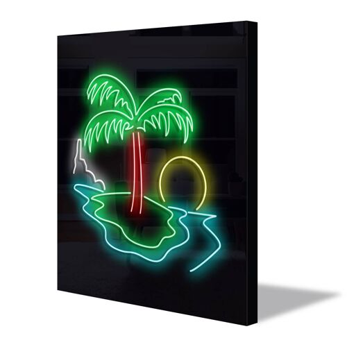Neon Sign TROPICS with remote control