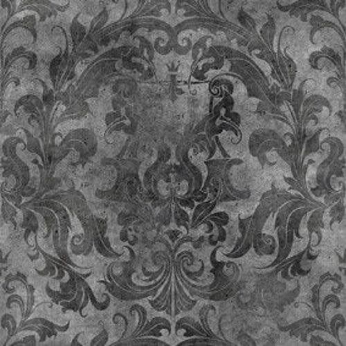 Dark Urban Concrete Damask Wallpaper