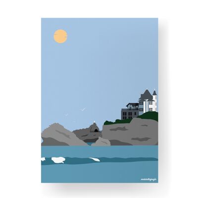 Biarritz im Sommer - 14,8 x 21 cm