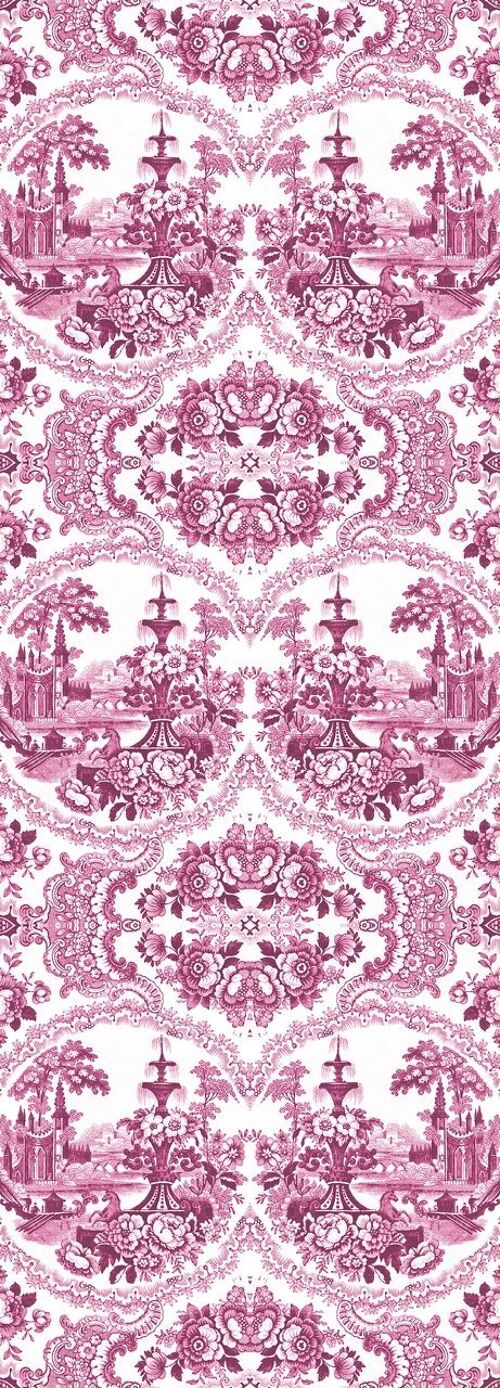 Delft Baroque Wallpaper - Pink