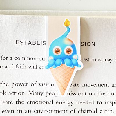 Octopus Ice Cream Magnetic Bookmark | Cute Summer Stationery | Page Marker