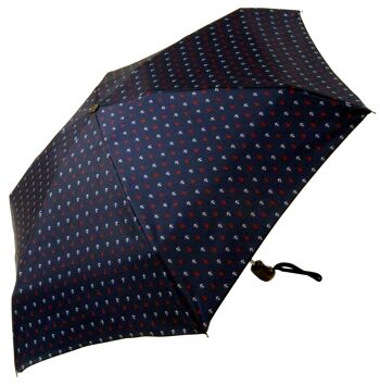 Parapluie français Ancre bleu roi mini 4