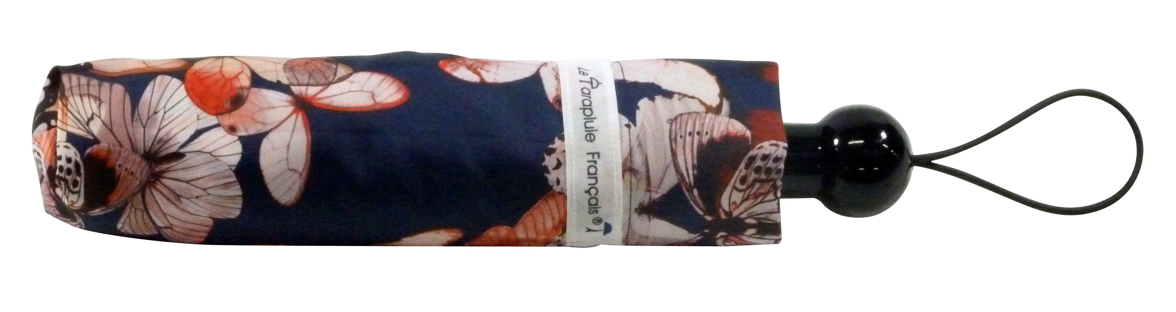 Ombrello francese Farfalle mini navy