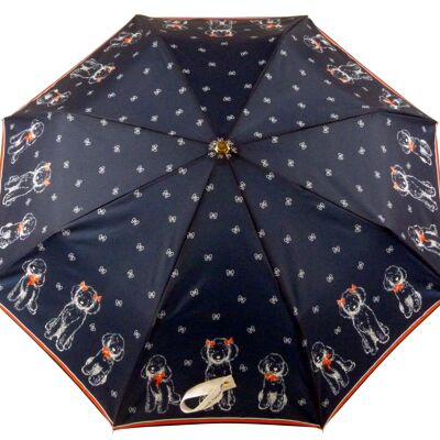 Französischer Regenschirm Pudel Mini Navy
