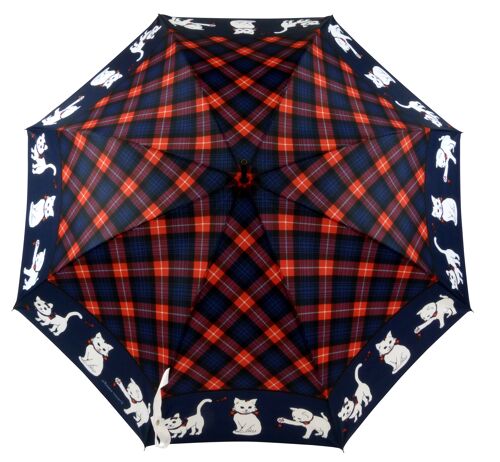Parapluie français Chat écossais marine