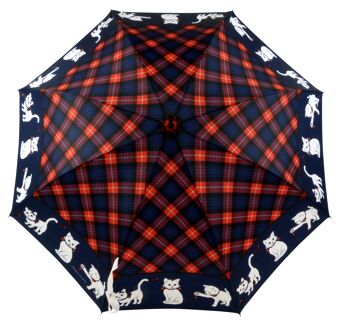 Parapluie français Chat écossais marine 1