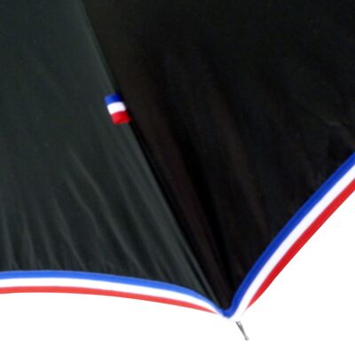 Parapluie français Ruban tricolore noir