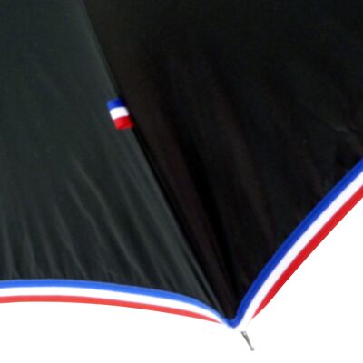 Parapluie français Ruban tricolore noir