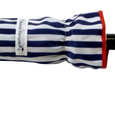 Paraguas francés Cutouts Stripes mini marino
