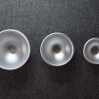 Moldes para bombas de baño de aleación de aluminio, bola, estrella de mar, vieira, concha, corazón y flujo, DIY-BC0007-01