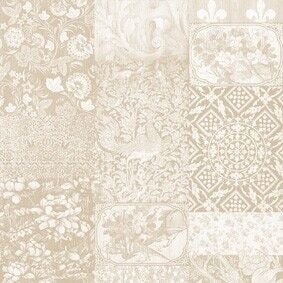 Kunsthandwerk Patchwork Wallpaper - Beige - Panel C.