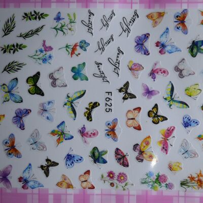 Peel off stickers - Butterfly, Colorful , MRMJ-Q080-F625