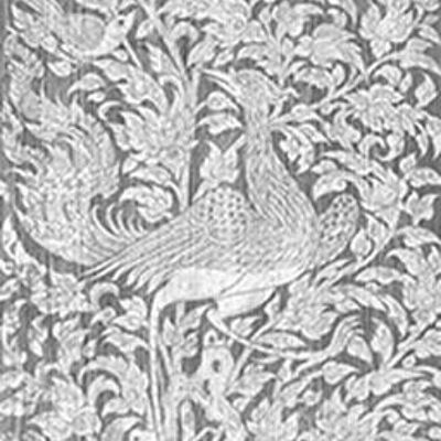 Carta da parati patchwork Arts & Crafts - Bianco e nero - Pannello B