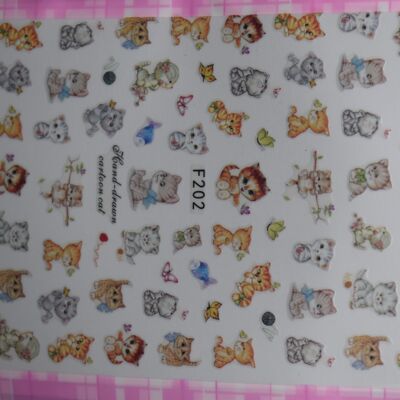 Peel off stickers - Cat Series, Colorful , MRMJ-L004-16H