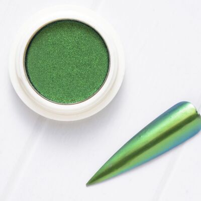 Polvo de cromo con cambio de color camaleón, verde, MRMJ-S038-001B