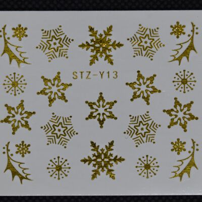 Selbstklebende Aufkleber – Weihnachtsthema, Gold, MRMJ-Q042-Y13-01