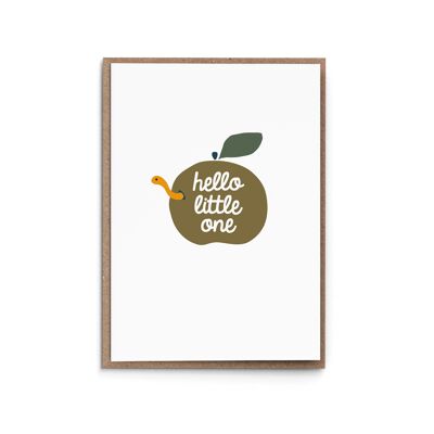 Carte de voeux "Bonjour petit" (pomme)