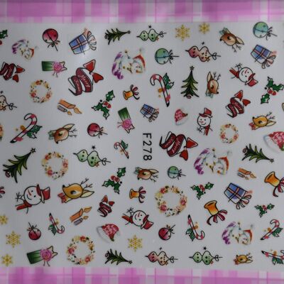 Peel off stickers - Christmas Theme, Colorful , MRMJ-R052-24F