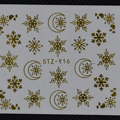 Self adhesive stickers - Christmas Theme, Gold , MRMJ-Q042-Y16-01