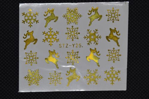 Self adhesive stickers - Christmas Theme, Gold , MRMJ-Q042-Y25-01