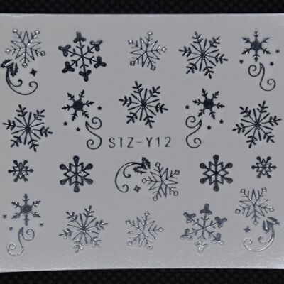 Self adhesive stickers - Christmas Theme, Silver , MRMJ-Q042-Y12-02