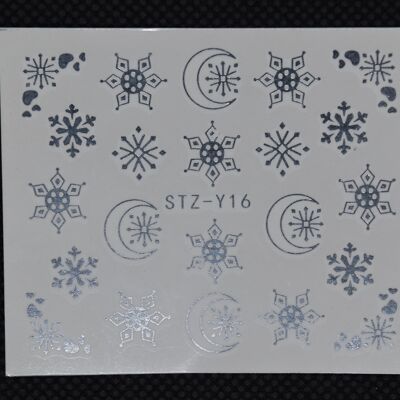 Self adhesive stickers - Christmas Theme, Silver , MRMJ-Q042-Y16-02