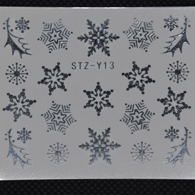 Self adhesive stickers - Christmas Theme, Silver , MRMJ-Q042-Y13-02