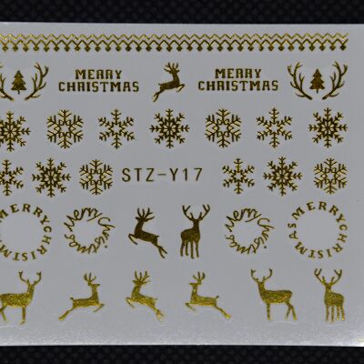 Self adhesive strikers - Christmas Theme, Gold , MRMJ-Q042-Y17-01