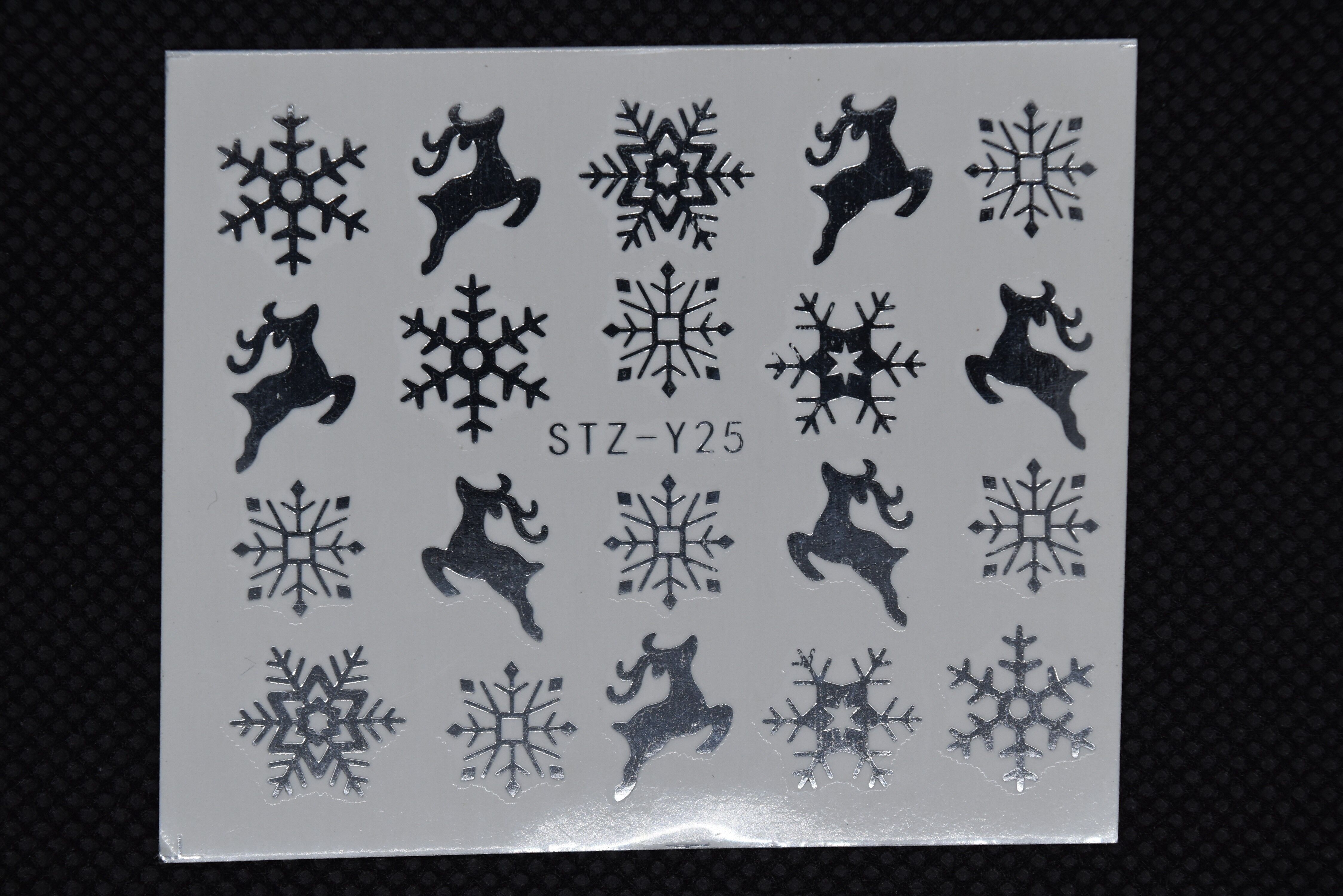 Adesivi autoadesivi - Tema natalizio, Argento, MRMJ-Q042-Y25-02